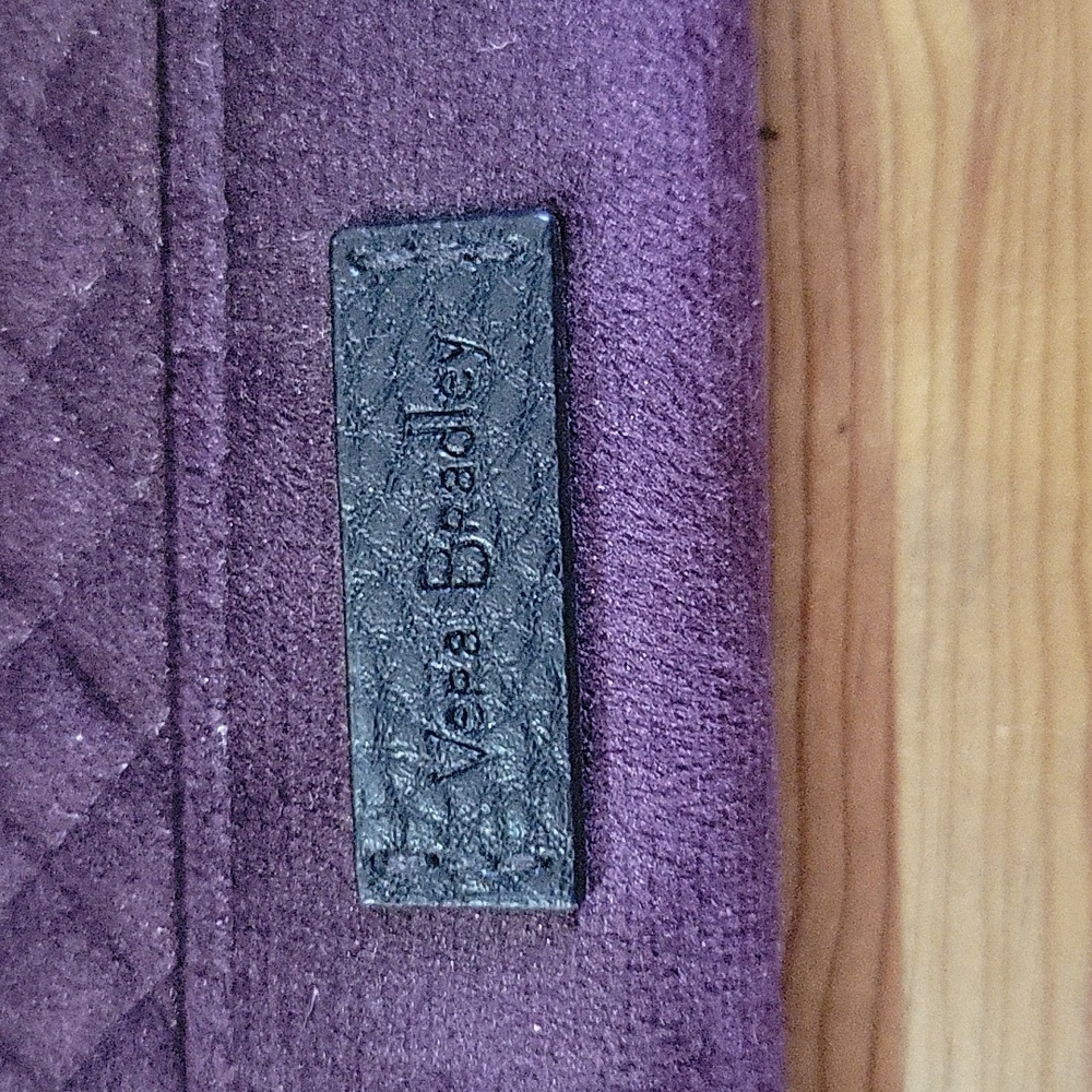 Vera Bradley Quilted Purple Wristlet - Picture 2 of 5